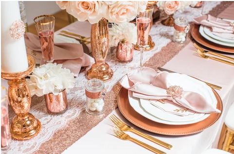 Mariage thme Rose Gold