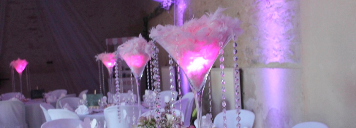 Plume mariage de couleur violet