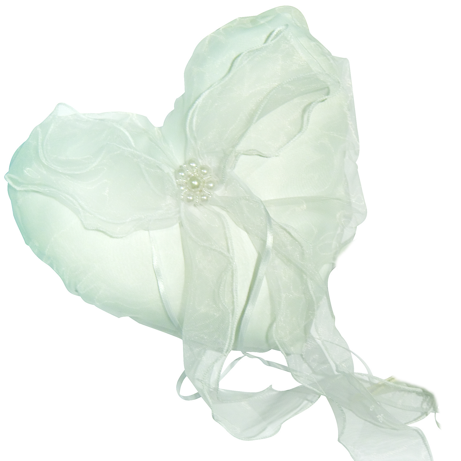 Coussin alliances Mariage "Coeur Ivoire ou Blanc" 