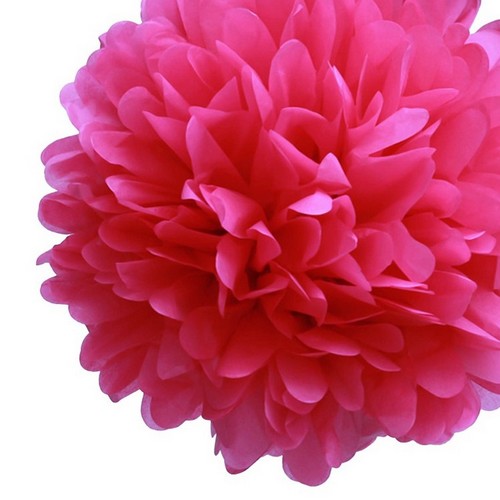 Pompon Papier de Soie Fuchsia 50 cm 