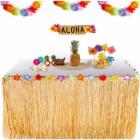 Jupe tour de table tropical couleur paille