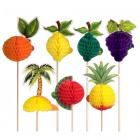 100 piques en bois fruits exotiques pour cocktail