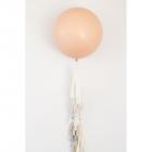  Sachet de 1 ballon mariage mylar métallisé rond rose hauteur 45 cm