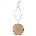 Sachet mariage de 4 marque place bois & cordon ø 4,5x11 cm