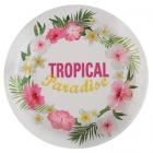 10 assiettes thème Tropical en carton