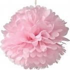 Boule Pompon Papier de Soie Rose 15 cm Déco Mariage