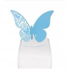 Marque-place Papillon Dentelle Bleu  (lot de 10)