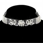 Collier choker femme bijoux argent rhodié et oxydes de zirconium 