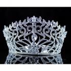 Diadème Mariage Couronne de Miss Ton Argent Cristal Clair