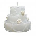 Bougie Décorative Mariage Blanche en Forme de "Pièce montée"