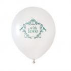 Ballon Mariage Vintage "With Love" Vert Menthe