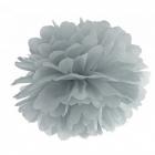 Pompon Papier Gris / Argent 15 cm Pour Décoration