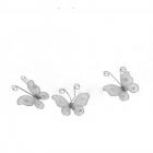 8 papillons organza blancs 26 x 24 mm décoration de table