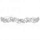 Diadème Mariage "Margaux" Serre-tête Argenté Cristal Clair & Perles 