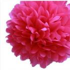 Pompon Boule Papier De Soie Fuchsia 15 cm 