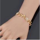 Bracelet bijoux mariage cristal clair métal doré