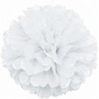 Pompon boule en papier de soie blanc 35 cm