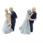 Figurine couple de vieux mariés 12,4 cm