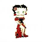 Broche Femme Plaqué Or Betty Boop Flamenco Rouge