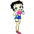 Broche Femme Bijoux Plaqué Or Betty Boop