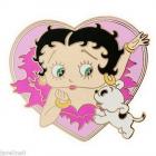 Broche Bijoux Femme Plaqué Or Betty Boop Coeur