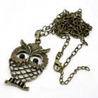 Chaîne et pendentif Hibou couleur bronze