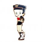 Broche Femme Betty Boop Bijoux Plaqué Or Jaune et Email Laqué 