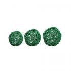 9 boules rotin diamètre assortis vert Décoration mariage