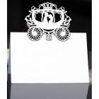 Marque place mariage carrosse blanc ( lot de 10 pièces ) 