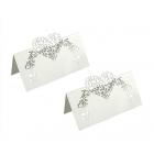 Marque Place Coeur Dentelle Blanc x 10