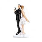 Figurine mariage couple de mariés espions