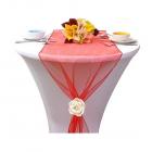 Chemin de table organza rouge