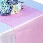 Chemin de table organza rose fuchsia