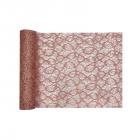 Chemin de table dentelle métallique rose gold
