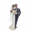 Figurine mariage peau noir 21 cm