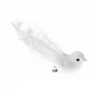 Lot de 2 grands oiseaux blanc mariage sur pince 