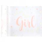 Chemin de table Baby shower fille métal rose