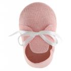 Contenants dragées baptême chaussons coton rose (lot de 4)