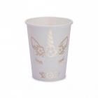 Gobelet en carton jolie Licorne dorée (lot de 8)