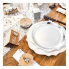Assiettes argent métallisées 23cm (lot de 8) 