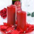 Bougie cylindrique rouge 10 cm