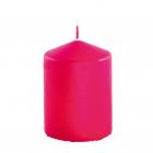 Bougie décorative cylindrique fuchsia 10cm