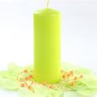 Bougie cylindrique vert anis 10 cm