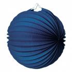 Lampion accordéon boule papier bleu marine 20 cm