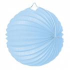 Lampion accordéon boule papier bleu ciel 20 cm