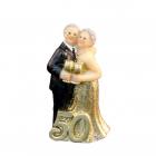 Couple de mariés Noces d'Or Figurine 50 Ans de Mariage 