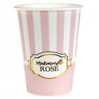 8 Gobelets Baby Shower Mademoiselle Rose