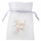 6 Sachets Thank You pour mariage métallisé or x 6 pièces