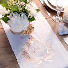 Chemin de table Mariage Rose Gold Métallisé - Just Married