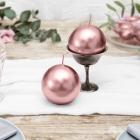 6 Bougies Ronde Rose Gold 8cm